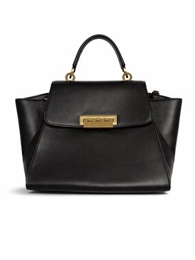 ZAC Zac Posen Eartha Iconic Large Top Handle Bag - Black Leather